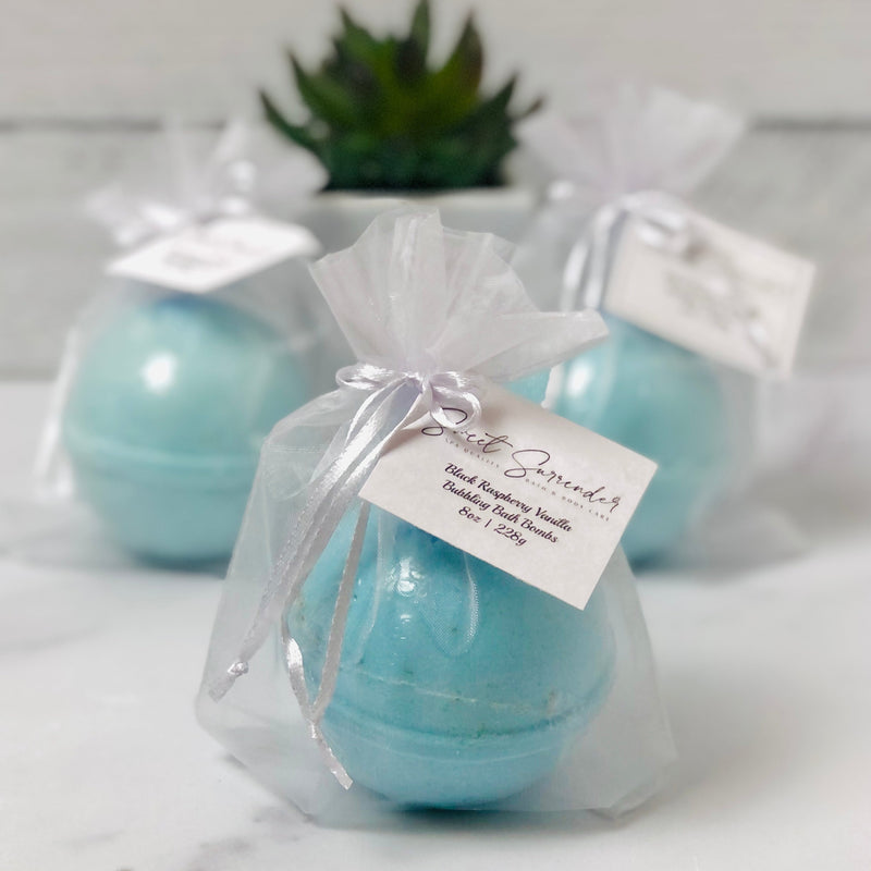 oil-free black raspberry vanilla foaming bath bombs from sweet surrender, the best foaming and bubbling bath bombs in Henderson, Nevada, bubbling bath bomb, foaming bath bomb, blue bath bomb, best bath bomb in las vegas, best bath bomb in henderson, best bath bomb in nevada