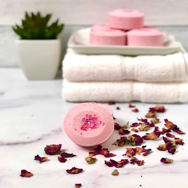 Rice Petals & Shea Bubbling Bath Bomb from Sweet Surrender  8, bubbling bath bombs, foaming bath bombs, wholesale bath bomb, foaming bath fizzy, bath fizzies, best bath bombs henderson, best wholesale bath bombs henderson, best oatmeal bath soak