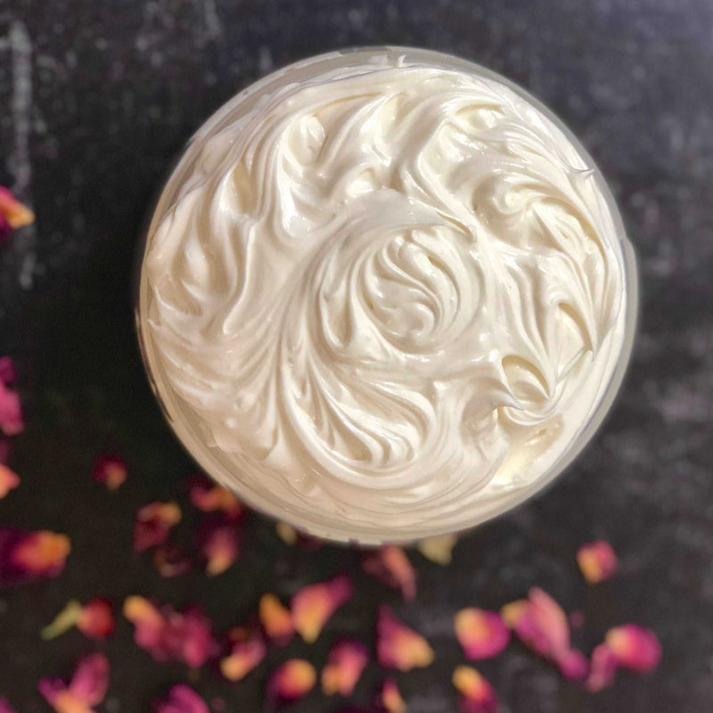 Cashmere Whipped Body Butter from Sweet Surrender, bath and body care, luxury body butter, whipped shea butter cream, body butter for dry skin, best body butter for black skin, black skincare, best skincare for black women, melanin skin care, bath and body care for women of color
