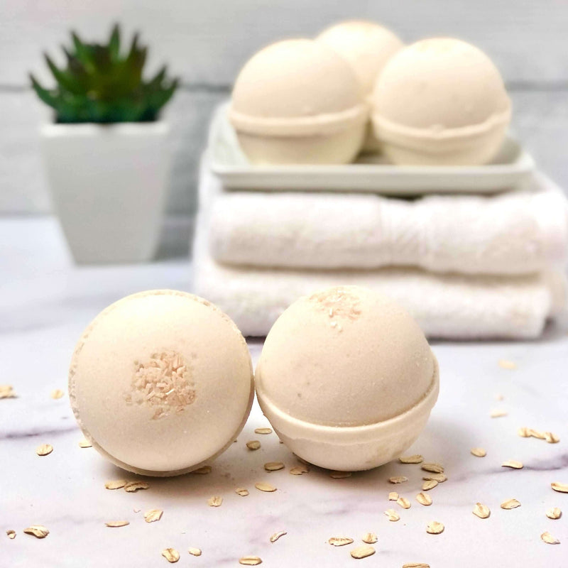 Oatmeal Milk & Honey Foaming Bath Bombs from Sweet Surrender  8, luxury oatmeal bath bomb, oatmeal bath, goat milk bath, oatmeal bath bomb, goat milk bath bomb, foaming oatmeal bath fizzy, bubbling oatmeal bath fizzy, oatmeal bath bomb for dry skin, oatmeal bath for eczema, oatmeal bath bomb for psoriasis