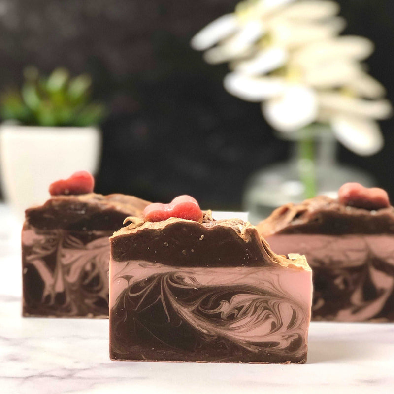 Raspberry Mocha Handcrafted Artisan Soap from Sweet Surrender  12, bar soap, soap bar, artisan soap bar, natural soap bar, goat milk soap bar, oatmeal soap bar, dry skin soap bar, bath and body care, body soap, face soap bar, best soap bar in las vegas, best artisan soap bar in henderson nevada, best artisan soap bar, oatmeal soap bar, goat milk, soap bar, dry skin soap, best soap for sensitive skin